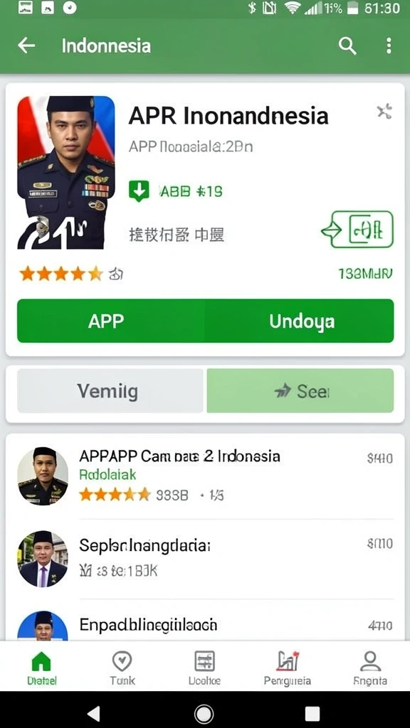 Tampilan utama aplikasi AKARTOTO yang user-friendly.