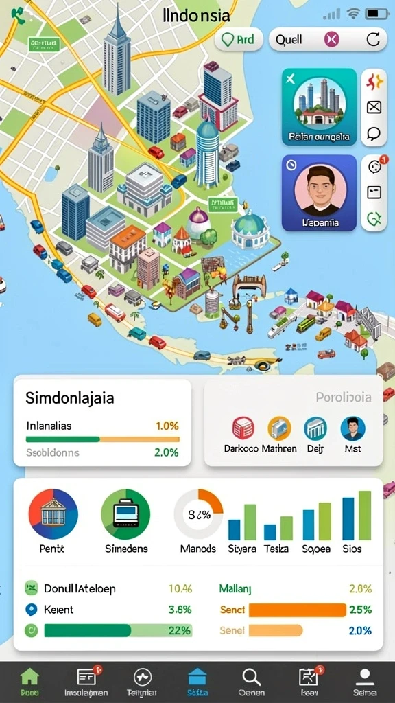 Berbagai karakter dan misi yang bisa dipilih.
