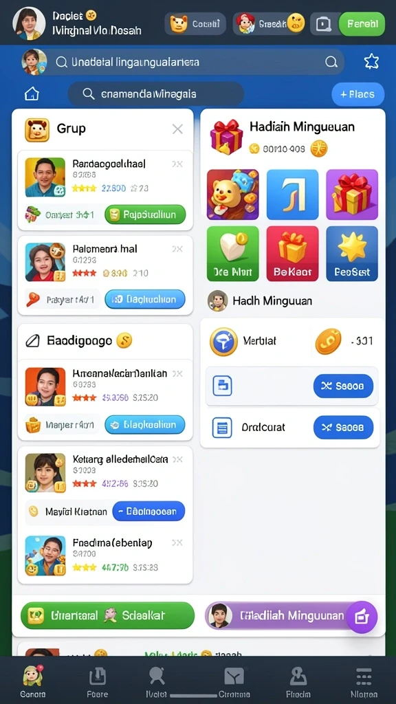 Tampilan awal aplikasi CASH777 yang menarik.