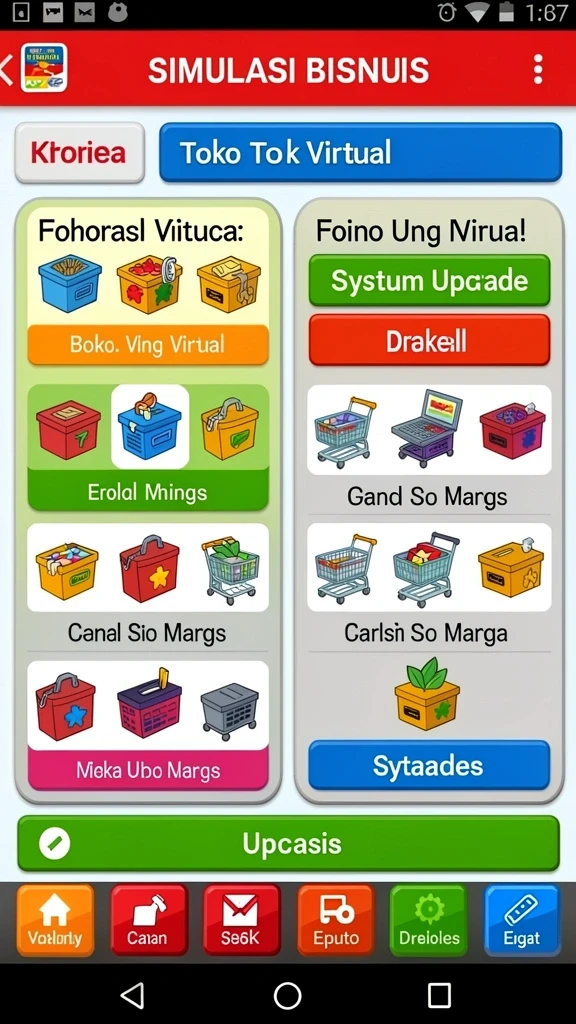 Tampilan layar utama yang menarik dan interaktif.