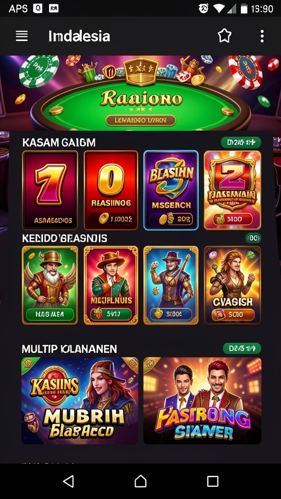 Beragam permainan slot dengan tema yang menarik.