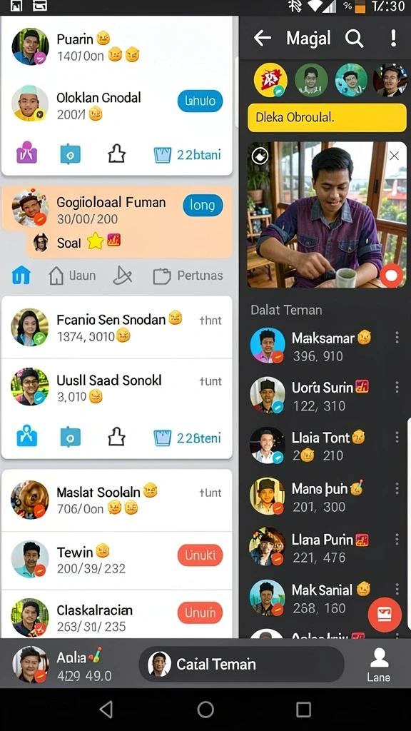 Fitur komunitas yang mendukung interaksi antar pemain.