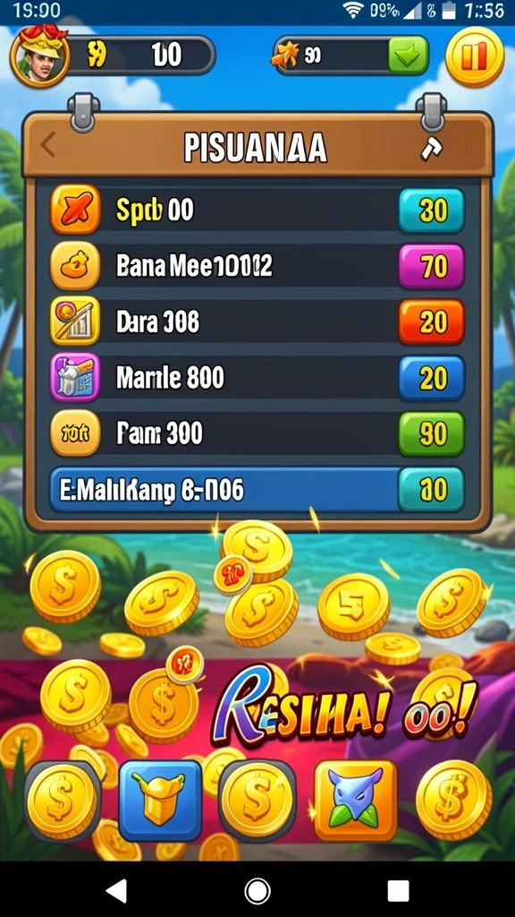 Screenshot memperlihatkan variasi tema permainan slot yang tersedia.