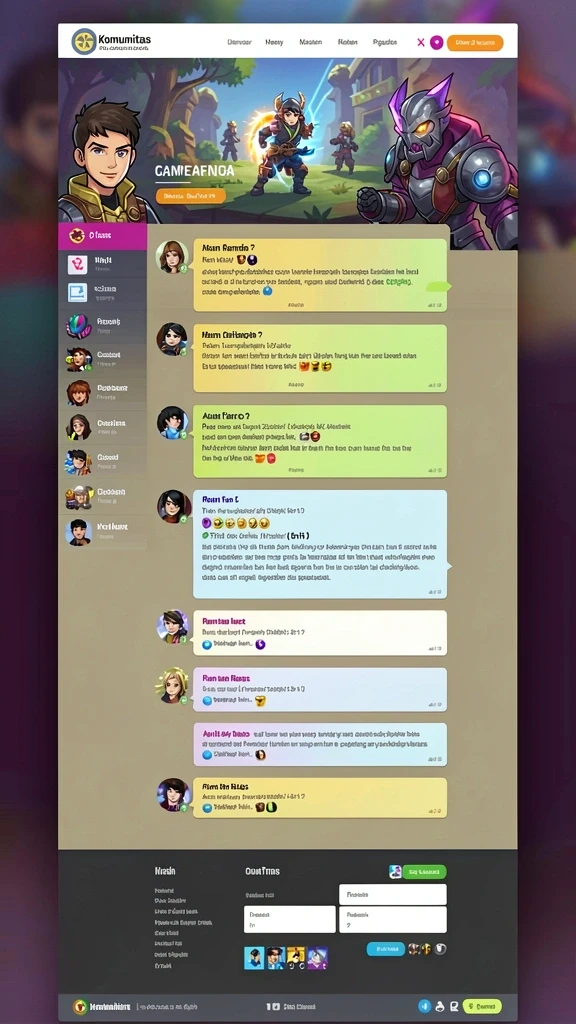 Fitur komunitas yang memungkinkan interaksi pemain.