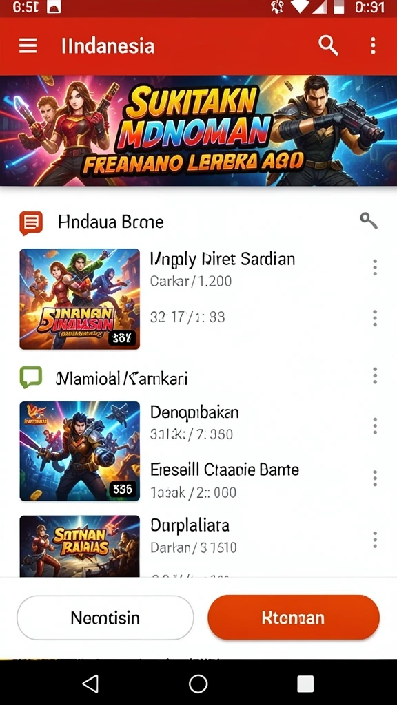 Screenshot mode tantangan dengan leaderboard yang kompetitif.