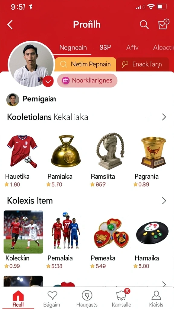 Momen seru saat bertanding dengan pemain lain.