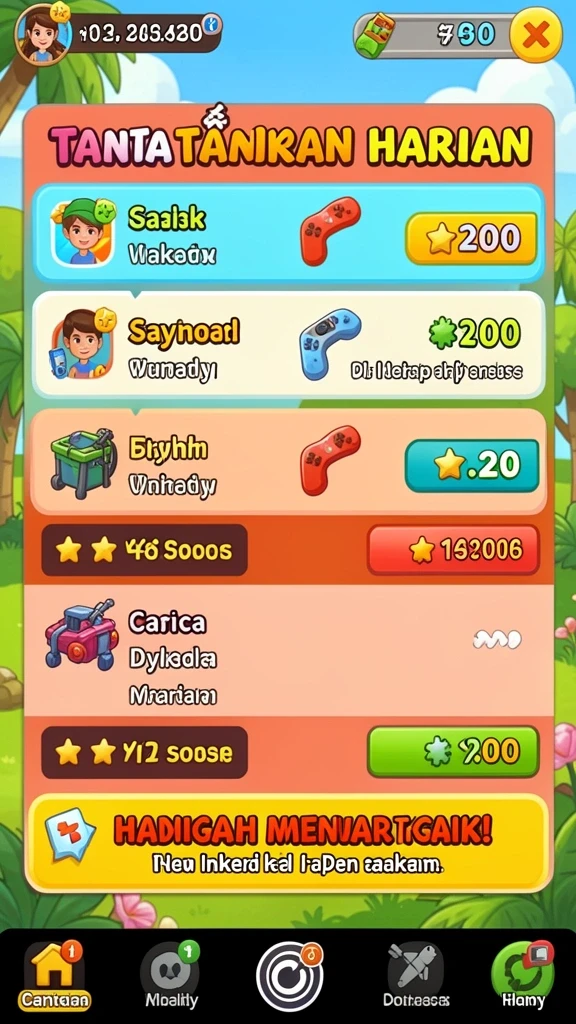Tampilan utama aplikasi WAJAN4D yang menarik.